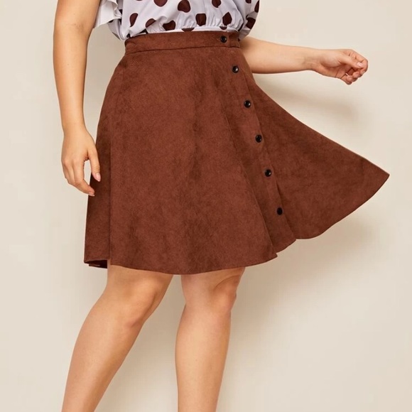 SHEIN Curve Corduroy Circle Skirt - Picture 5 of 5